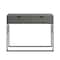 Walker Edison Gray 2-Drawer Faux Shagreen Entry Table